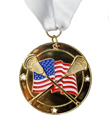 MDL-3 Flag Lacrosse Medal ***AS LOW AS $2.85 each***